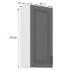 Virtuvės spintelė Stilo dustgrey/balta 40g/90 1f paveikslėlis