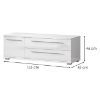 TV spintelė Piano TV135-1K2F/PN-70/KA/70 crystal white paveikslėlis