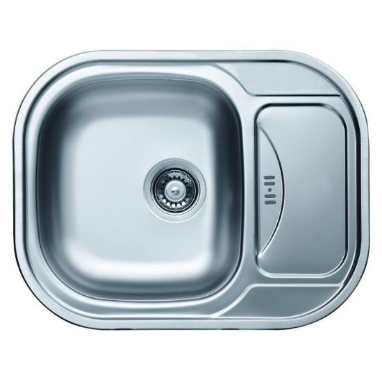 Bianka EC 154 480/620 vieno dubens plieninė kriauklė plius sifonas paveikslėlis