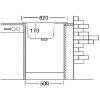 Bianka EC 154 480/620 vieno dubens plieninė kriauklė plius sifonas paveikslėlis
