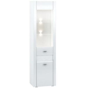 55 Arko aukštoji vitrina balta blizgi paveikslėlis