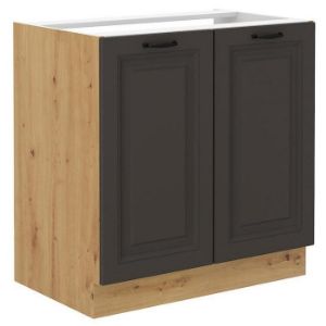 Paveikslėlis Virtuvinė spintelė STILO grafito matinis/artisan 80zl 2f bb Paveikslėlis Virtuvinė spintelė STILO grafito matinis/artisan 80zl 2f bb