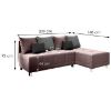 Kampinė sofa su miegamąja funkcija Max New Monolith 63/85/92 paveikslėlis