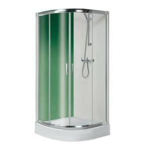 Pusapvalė dušo kabina KP4/TX5B 90/190 W0 SB BPZA 2EL stiklas paveikslėlis