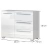 Komoda Piano K13/PN-70/KA-70 crystal white paveikslėlis