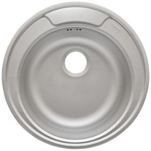 Paveikslėlis Rondo Ec146d vieno dubens plieninė kriauklė Fi 510 Len plius sifonas Paveikslėlis Rondo Ec146d vieno dubens plieninė kriauklė Fi 510 Len plius sifonas
