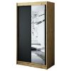 Spinta Halifax T2 120 Ąžuolas Artisan/Black/Mirror paveikslėlis