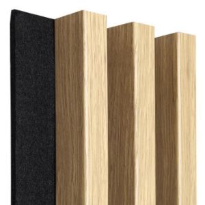 Paveikslėlis 3d akustinės lentjuostės ant veltinio Ąžuolas Zaragoza 137x2650mm