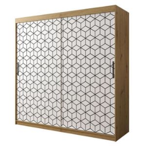 Paveikslėlis Spintelė Heksagon 1 200 ąžuolas artisan/balta