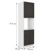 STILO virtuvės spintelė grafito matinis/baltas 60dps-210 3s 1f paveikslėlis