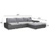 Kampinė sofa su miego funkcija Toscania Alfa 13 + Madryt 195 universalus paveikslėlis