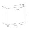 Batų spintelė Justus 05 White/ Black Gloss paveikslėlis
