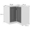 Virtuvės spintelė Stilo dustgrey/balta 89x89 dn 1f bb paveikslėlis