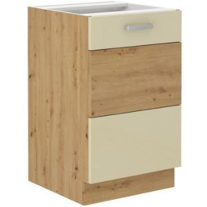Paveikslėlis ARTISAN virtuvės spintelė kreminio blizgesio 50ZL 1F BB Paveikslėlis ARTISAN virtuvės spintelė kreminio blizgesio 50ZL 1F BB