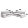 Kampinė sofa su miego funkcija Minos Maxi Monolith 84+Madryt 120 universalus paveikslėlis