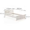 Lova iš buko medienos LK109-140x200 balinta paveikslėlis
