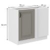 Virtuvės spintelė Stilo claygrey/balta 105 nd 1f bb paveikslėlis