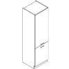 Virtuvės spintelė Adele D60lo 2133 Pl 2fr White Pea/B paveikslėlis