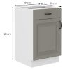 Virtuvės spintelė Stilo claygrey/balta 50d 1f 1s bb paveikslėlis