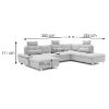 Madeiros 3 kampų sofa su miegamąja funkcija LC-2R-OT Primo 84 kairioji sofa-lova paveikslėlis