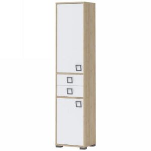 Paveikslėlis Kiki knygų spinta V22-BK/KI-15 buko/baltos spalvos