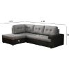 Kampinė sofa su miego funkcija Castello Alfa 13 + Alfa 21 kairės pusės paveikslėlis