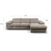 Kampinė sofa su miegamąja funkcija Costi 2R-LC Soro 13 dešinė pusė paveikslėlis