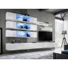 Sieninė spintelė Fly 52+Glass White + LED paveikslėlis