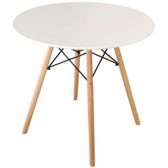 Oslo stalas baltas 80cm paveikslėlis