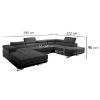 Kampinė sofa su miego funkcija Lotus U Orinoco 100+Madryt 1100 dešinės pusės paveikslėlis