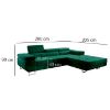 Kampinė sofa su miego funkcija Lotus Monolith 37 dešininė paveikslėlis