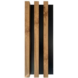 Paveikslėlis 3D plokštė ąžuolas wotan / juoda 41x190x2750mm