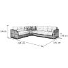 Kampinė sofa su miego funkcija Futuro Madrid 1100 + Inari 91 universalus paveikslėlis
