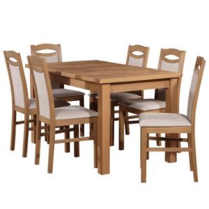 Paveikslėlis Stalo ir kėdžių komplektas Idalia 1+6 st28 140x80+40 +W120 wotan