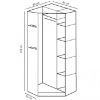 Spintelė Mega ME-8 kampinė 85 cm ąžuolas sonoma paveikslėlis