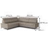 Bogota B Solar 16 sofa-lova, kairioji Kampinė sofa su miegamąja funkcija paveikslėlis