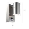 LED sieninis šviestuvas 3201SL Sensor Inox KD1 satin paveikslėlis