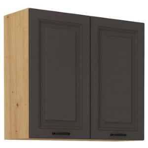 Virtuvės spintelė STILO grafito matinis/artisan 80g-72 2f paveikslėlis