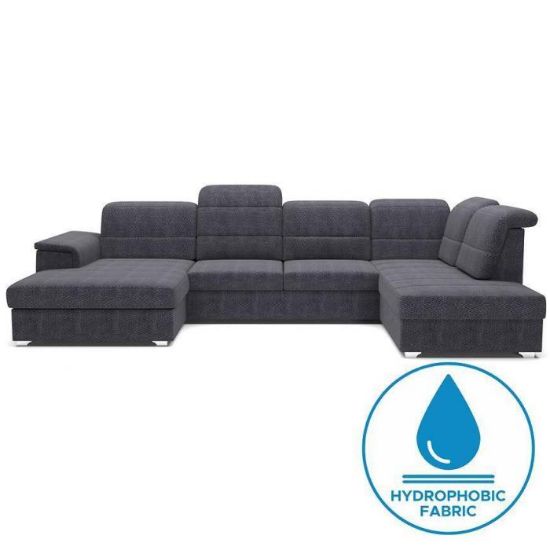 Kampinė sofa su miego funkcija Bergamo U Viton 203 kairysis paveikslėlis