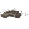 Kampinė sofa Polo L Paros 04 plius Paros 04 pagalvėlės paveikslėlis
