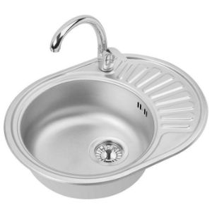 Paveikslėlis Vieno dubens plieninė kriauklė Aston 40 plus baterija 1 dubuo 570/440