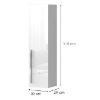 Sieninė vitrina Piano VK30-1K/PN-70/KA/70 crystal white paveikslėlis