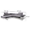 Kampinė sofa su miego funkcija Lotus L Kronos 22+Madryt 120 kairėje paveikslėlis