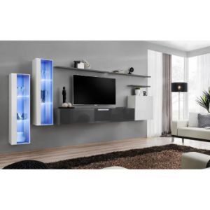 Paveikslėlis Sekcija Switch Glass+LED XI White/Graphite