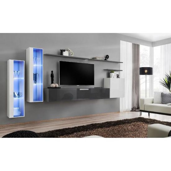 Sekcija Switch Glass+LED XI White/Graphite paveikslėlis