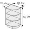Virtuvės spintelė D6/30 Quantum balta lava paveikslėlis