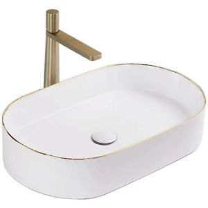 Rodyti išsamią informaciją apie Nadia 60 Gold Edge stalviršio praustuvas Nadia 60 Gold Edge stalviršio praustuvas paveikslėlis