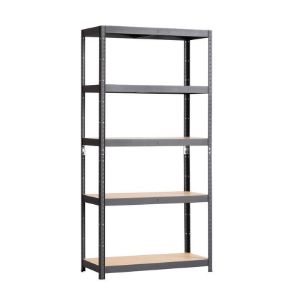 Metalinis sandėlio stelažas NERO juodas 180x90x40cm - 5 lentynos/200kg paveikslėlis