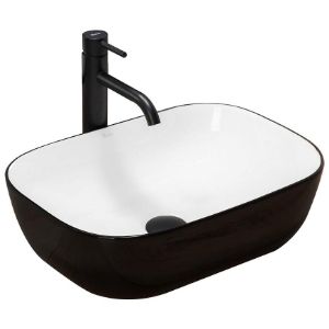 Rodyti išsamią informaciją apie Pjedestalinis praustuvas Belinda Juoda/balta Pjedestalinis praustuvas Belinda Juoda/balta paveikslėlis