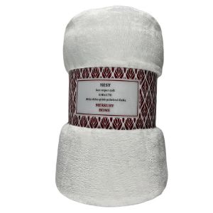 Nest Super Soft balta antklodė 130x170 Mercury Home paveikslėlis
